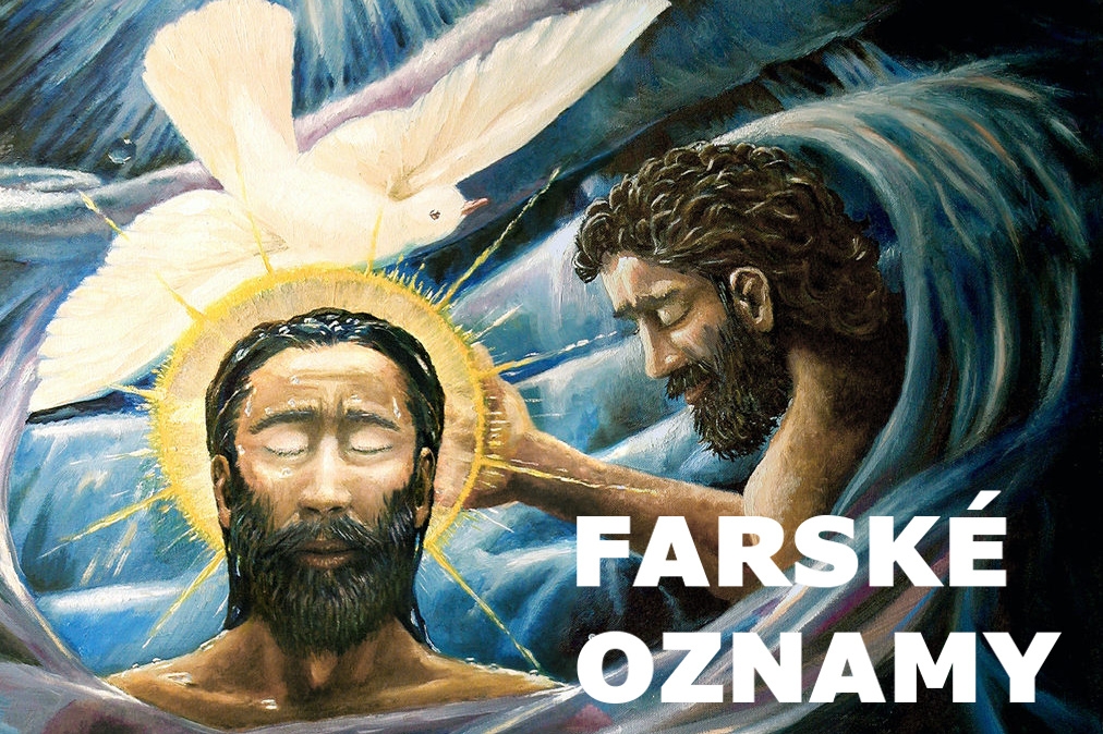 Farské oznamy na nedeľu Krstu pána 2024