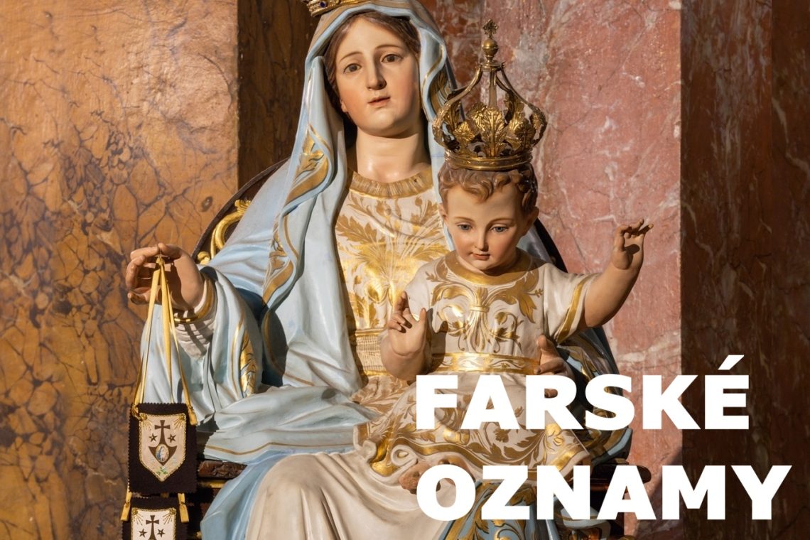 Farské oznamy na 15. nedeľu cez rok