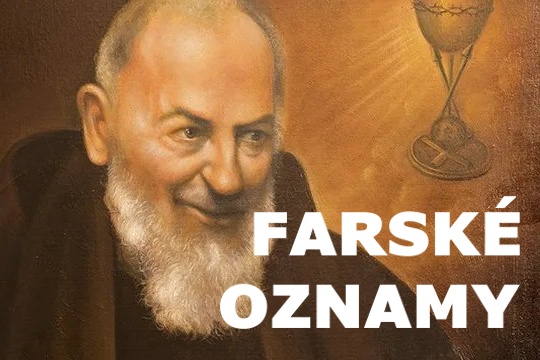 Farské oznamy na 25. nedeľu cez rok