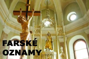 Farské oznamy 7. veľkonočná nedeľa 2025
