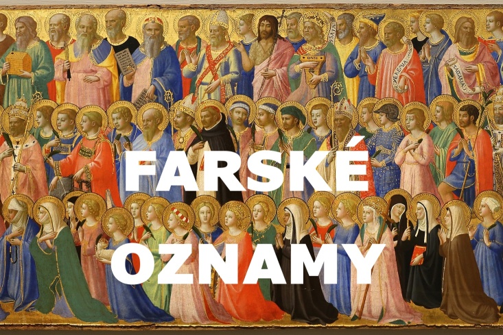 Farské oznamy 30. nedeľa cezrok
