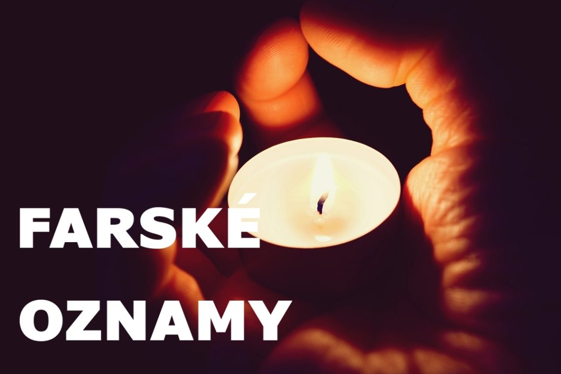Farské oznamy 31. nedeľa cezrok